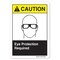 Signmission ANSI Caution Sign, Eye Protection Required, 10in X 7in Rigid Plastic, 7" H, 10" W, Landscape OS-CS-P-710-L-19757 - alternate 1